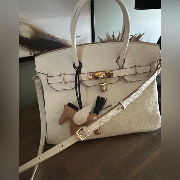 Genuine Leather Birkin Style Bag NEW - Picture 15 of 17